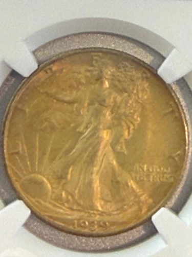 1939-S NGC MS 65 Walking Liberty Half Dollar nice toning