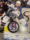 Pierre TURGEON #77 Buffalo SABRES Signed PHOTO PUCK w/ HOF 23 500 Gs Holo & COA — photo 1