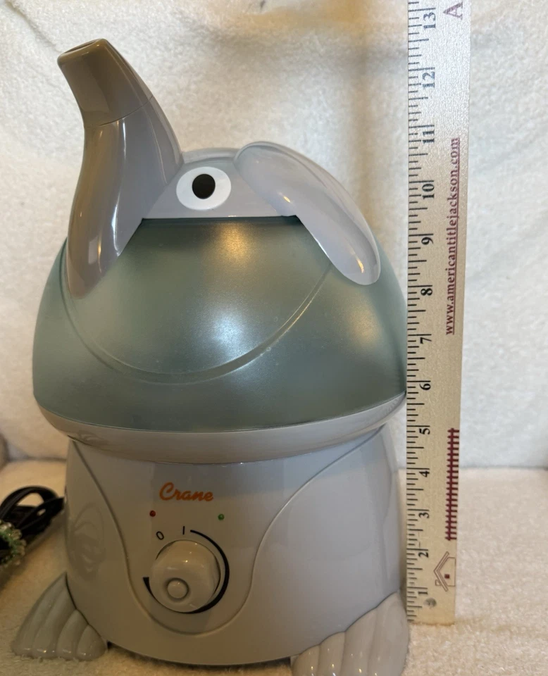 Crane Ultrasonic Elephant Humidifier 1 Gallon Cool Mist Nursery Kids Bedroom - Image 4 of 4