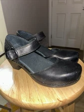 Dansko McKenna Women's Mary Jane Clogs Black Size 37 Buckle
