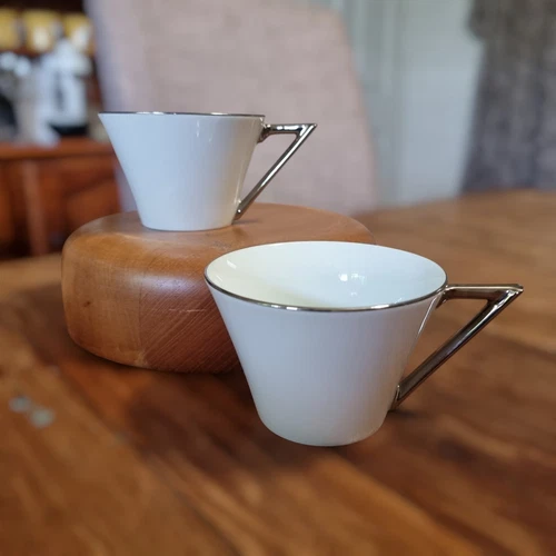 RARE Sasaki "Lightning" Cups – Set of 2 – Designed by Andrée Putman – 1987 Japan