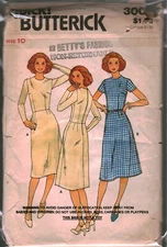 3006 Vintage Butterick SEWING Pattern Misses 1980s Fitting Shell Dress OOP Sew