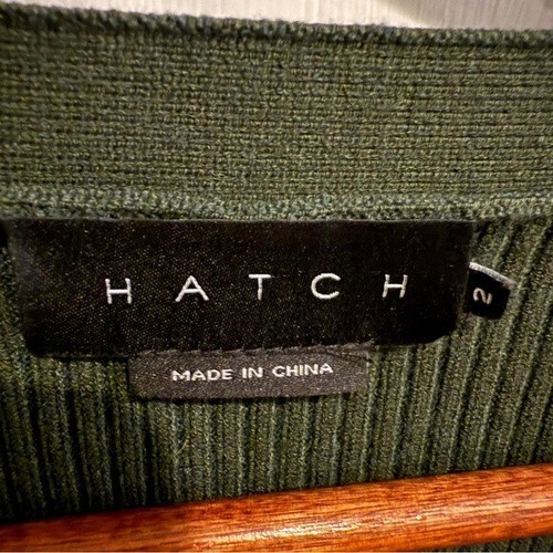 Hatch The Ribbed Knit Cardigan Maternity Olive Green Size 2 Medium Pregnancy - Picture 5 of 8