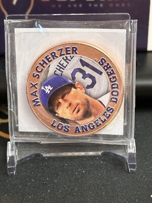 The Highland Mint S1 Max Scherzer Dodgers Collector's Coin Limited Ed. /3000