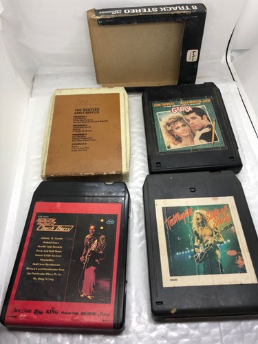 The Beatles Grease Soundtrack Chuck Berry Ted Nugent 4 Eight 8 Track Tapes - Foto 7 di 8