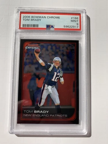 2006 Tom Brady Bowman Chrome PSA 9