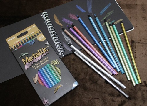 MARCO Colored Pencils 12 Color Metallic Tone Set - 第 1/6 張圖片