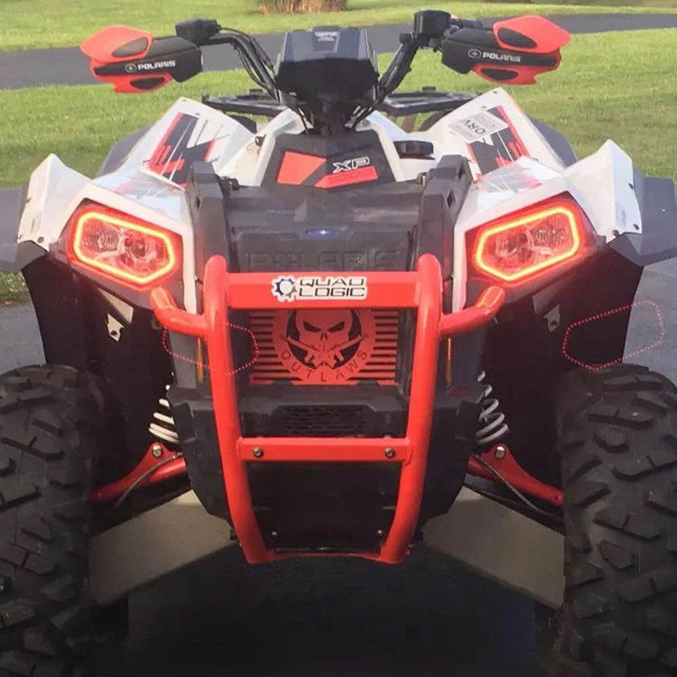 Faros LED de anillo halo RGB de 2 piezas para Polaris RZR 570 800 800S XP 900 Bluetooth Foto 2 de 4