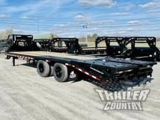 NEW 2025 8.5 X 25 (20 + 5) 10 Ton Gooseneck Deckover Heavy Equipment Trailer