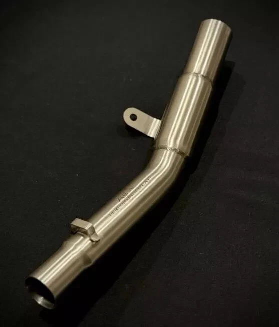 "AEW EXHAUST SILVER WITH MID PIPE & CAT" FIT FOR ROYAL ENFIELD BEAR 650 - Image 4 of 4