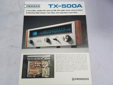 Pioneer TX-500A Tuner 1 sheet Original Catalogue / brochure Japan Printed