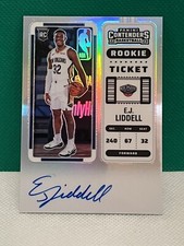 2022-23 Contenders Rookie Ticket Silver Prizm Autograph Auto #124 E J Liddell RC