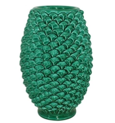 Zapfen Sizilien Vase Fass Blumen Keramisch Handarbeit Ornament Übertopf - Bild 1 von 4