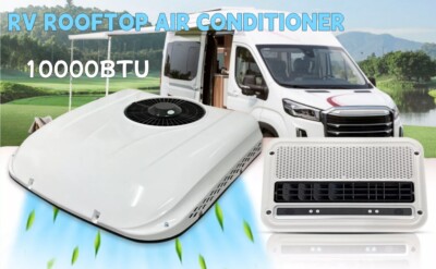 White Air Conditioner RV Rooftop Electric Parking AC Unit Universal 12V 10000BTU