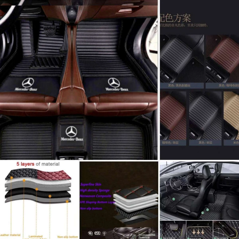 Car Floor Mats For Fit Mercedes-Benz S-Class S350 S400 S450 S500 S550 S560 S600 - Image 3 of 4