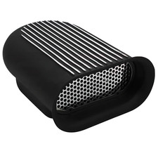 Single 4-barrel Hilborn-style Finned Aluminum Scoop Black Finish