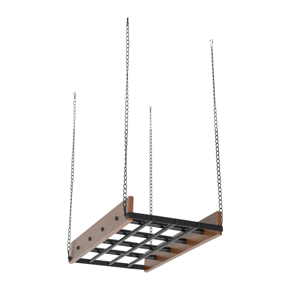 Kitchen Hanging Pot Pan Holder Hanger Iron Rack Cookware Organizer Storage Shelf - Image 2 of 4