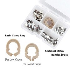 Dental Sectional Contoured Metal Bands Matrices Matrix Ring Resin Refills System