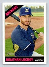2015 Topps Heritage Color Swap #445 Jonathan Lucroy (SSP/SP/Short Print) Brewers