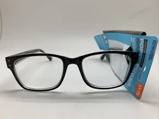 E129 FOSTER GRANT POP OF POWER Reading Readers glasses 1.75 TRISTAN BLK BI FOCAL