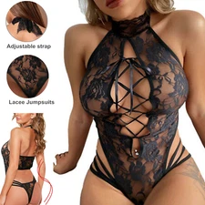 Women's Lace Lingerie Sleepwear Underwear Jumpsuits G-String Babydoll Nightwear