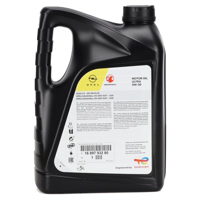 5L 5 Liter ORIGINAL OPEL Motoröl ULTRA 5W30 OV 040 1547 -G30  