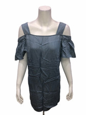 Vince Camuto Women's Stylish Ruffled Cold-Shoulders Dress Vintage Small Size 