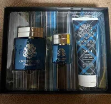 NEW ENGLISH LAUNDRY Oxford Bleu EDP Mens Cologne (3 Piece) Gift Set $146