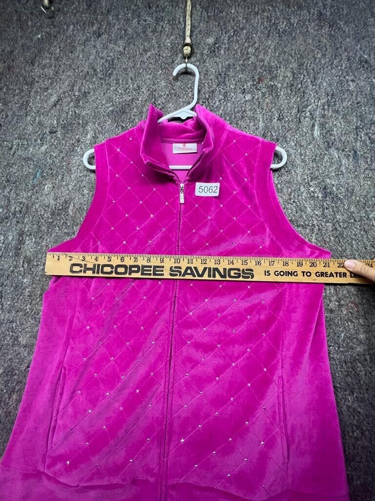 Quaker Factory Vest Top by Jeanne Bice Full Zip P… - image 3