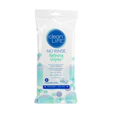 CleanLife No-Rinse Bathing Wipes 8"x8" 1 Pack of 8ct wipes
