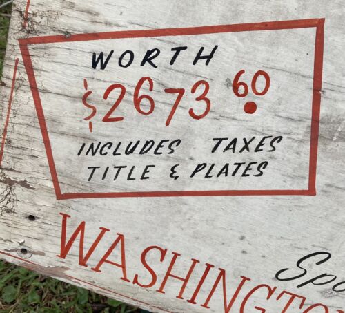 Vintage 1961 Pontiac Tempest Grand Prize Adv. Sign Washington Daily Times Rare - Picture 9 of 19