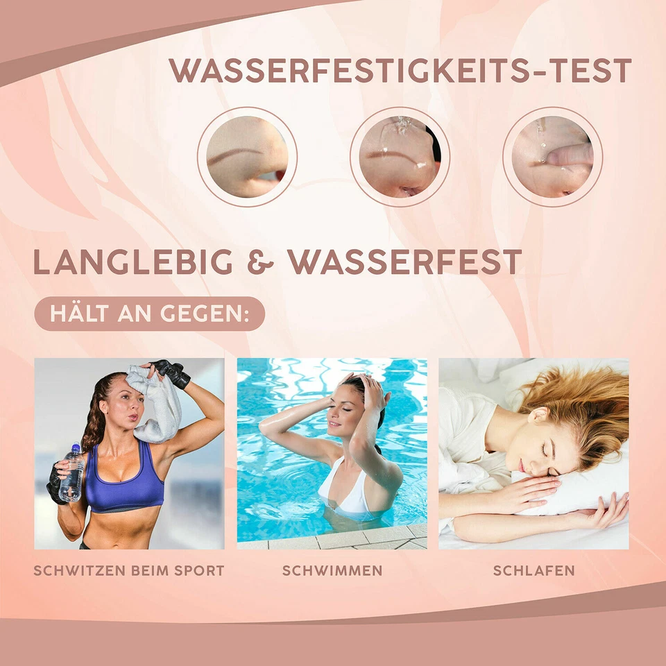 3D Tattoo Augenbrauen Stift Pen Microblading Wasserfest 24h Gabelspitze 4 Farben - Bild 4 von 4