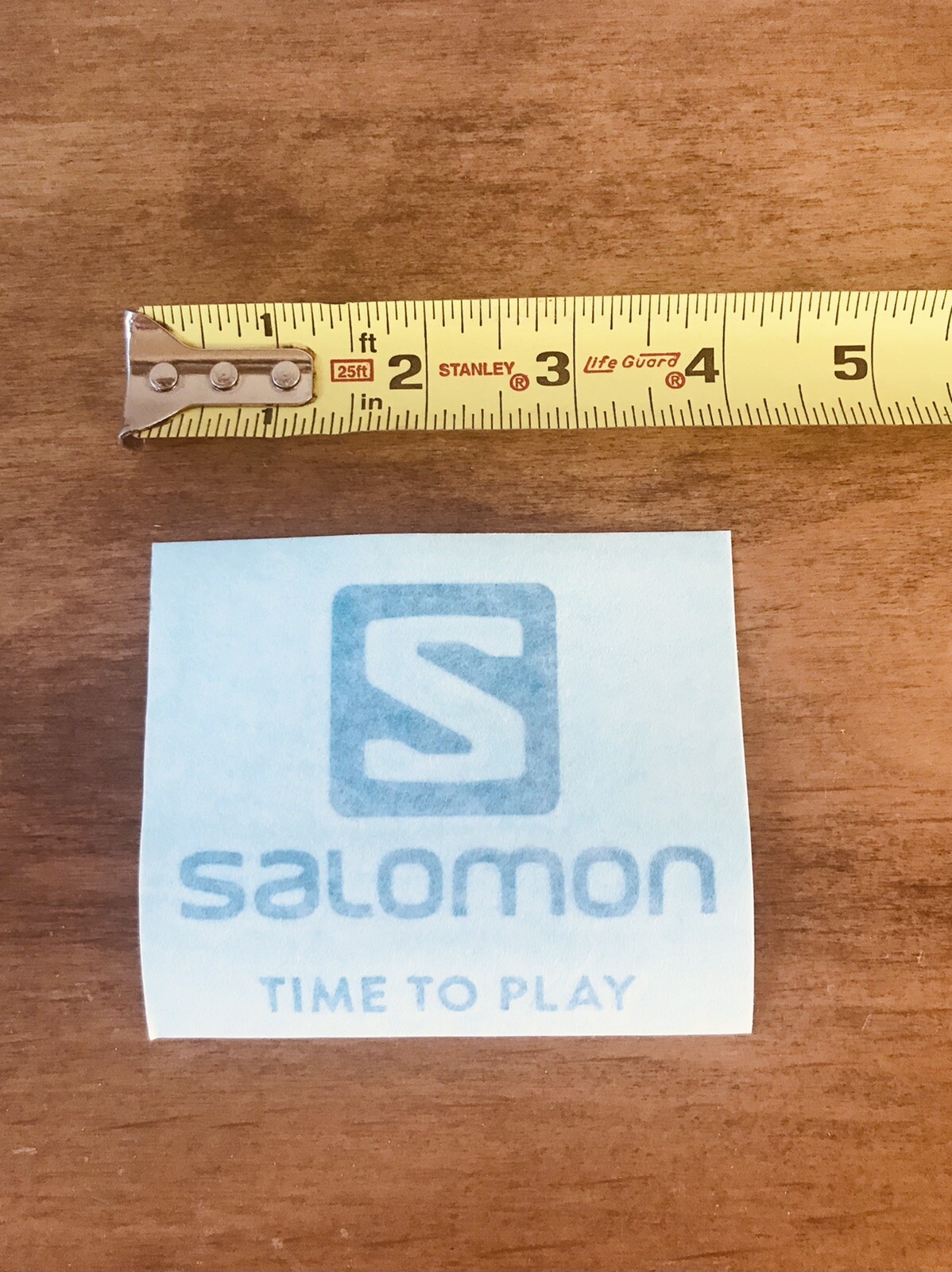 "Adesivo decalcomania logo blu Salomon zaino escursionismo esterno sci circa 4 5""