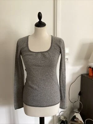 Pull dégriffé taille S cachemire gris très bon état - Photo 1/4