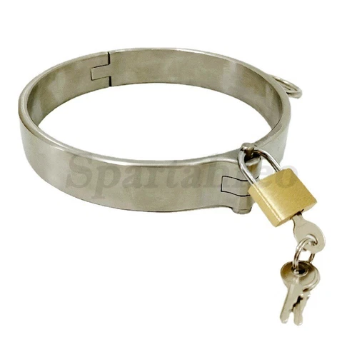 HOT Stainless Steel Heavy Duty Collar Handcuffs Ankle Cuffs Detachable Restraint - Picture 6 of 16