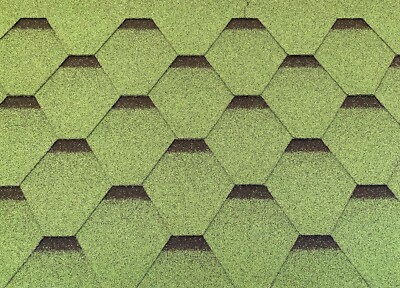 Dachschindeln Hexagonal Dreieck Form 15 m? Grün (5 Pakete) Schindeln Dachpappe