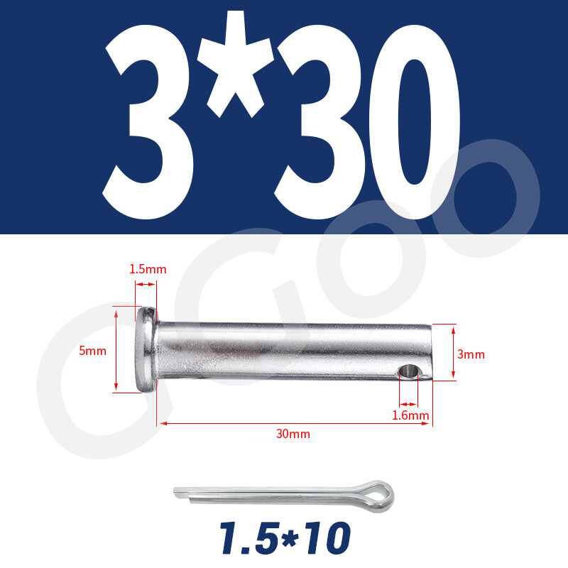 SPILLI SPLIT COTTER 8 MM SPLI SPLIT COTTER ACCIAIO INOX A2 304 - Foto 10