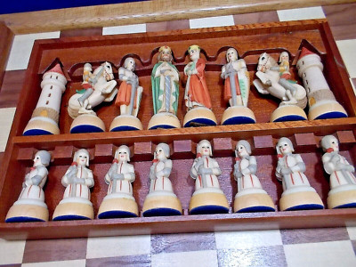 ✔️ NEW VINTAGE 1958 ANRI TORIART CHARLEMAGNE Hand painted Chess