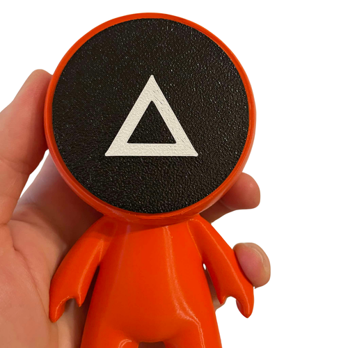 Squid Game Korean TV Series Red Soldier Inspired Action Triangle Figure - Picture 3 of 9