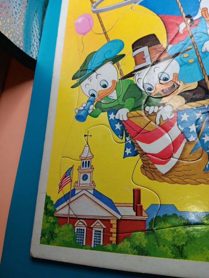 VTG 1976 Whitman Disney's America On Parade Frame Tray Puzzle Disney Donald Duck - Image 4 of 4