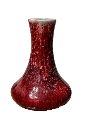 Cobridge  Moorcroft Stoneware Ox Blood Red  vase Shape 62  2002