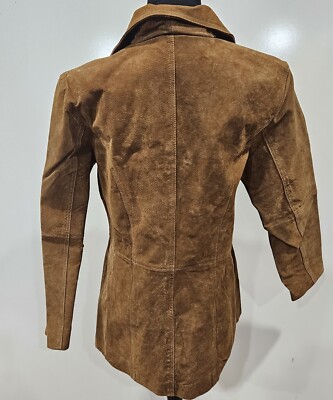 Jennyfer J Vintage 100% Leather Lined Jacket Size 2X 70s 80s 90s