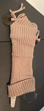 YELETE One Size Beige Knit Warm Leg Warmers Knee High Boot Cuffs NEW