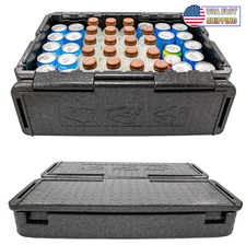 Cooling Chilling Collapsible Cooler Chest Box Insulate Iceless Foldable Portable