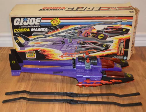 Vintage GI Joe 1987 COBRA MAMBA 100% Complete with Box (no figure or blueprints)