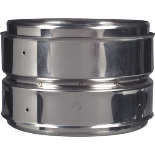 Jonction de tubage flexible 125x131 mm inox TEN pour raccordement de conduit de cheminée
