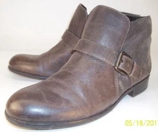 Franco Sarto MERIT Womens Boots US 6.5 Gray Suede Brown Leather Ankle 2159