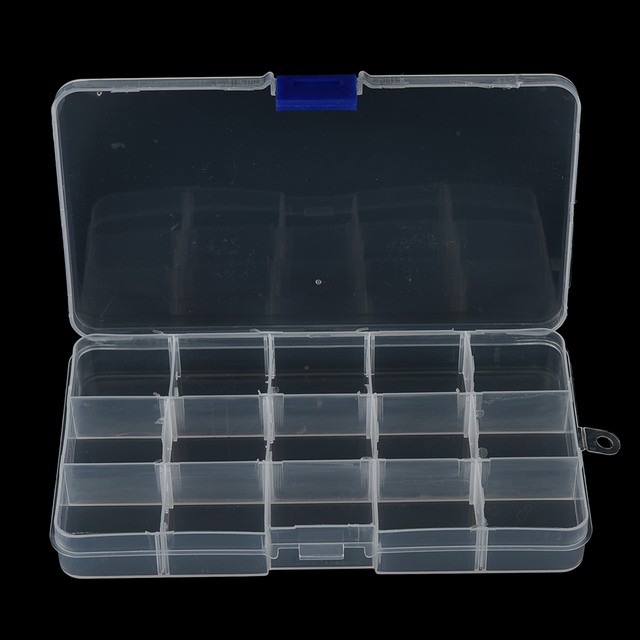 clear plastic tackle box