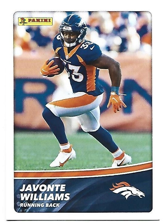 Javonte Williams 2022 Panini NFL Sticker & Card Collection #6 Broncos