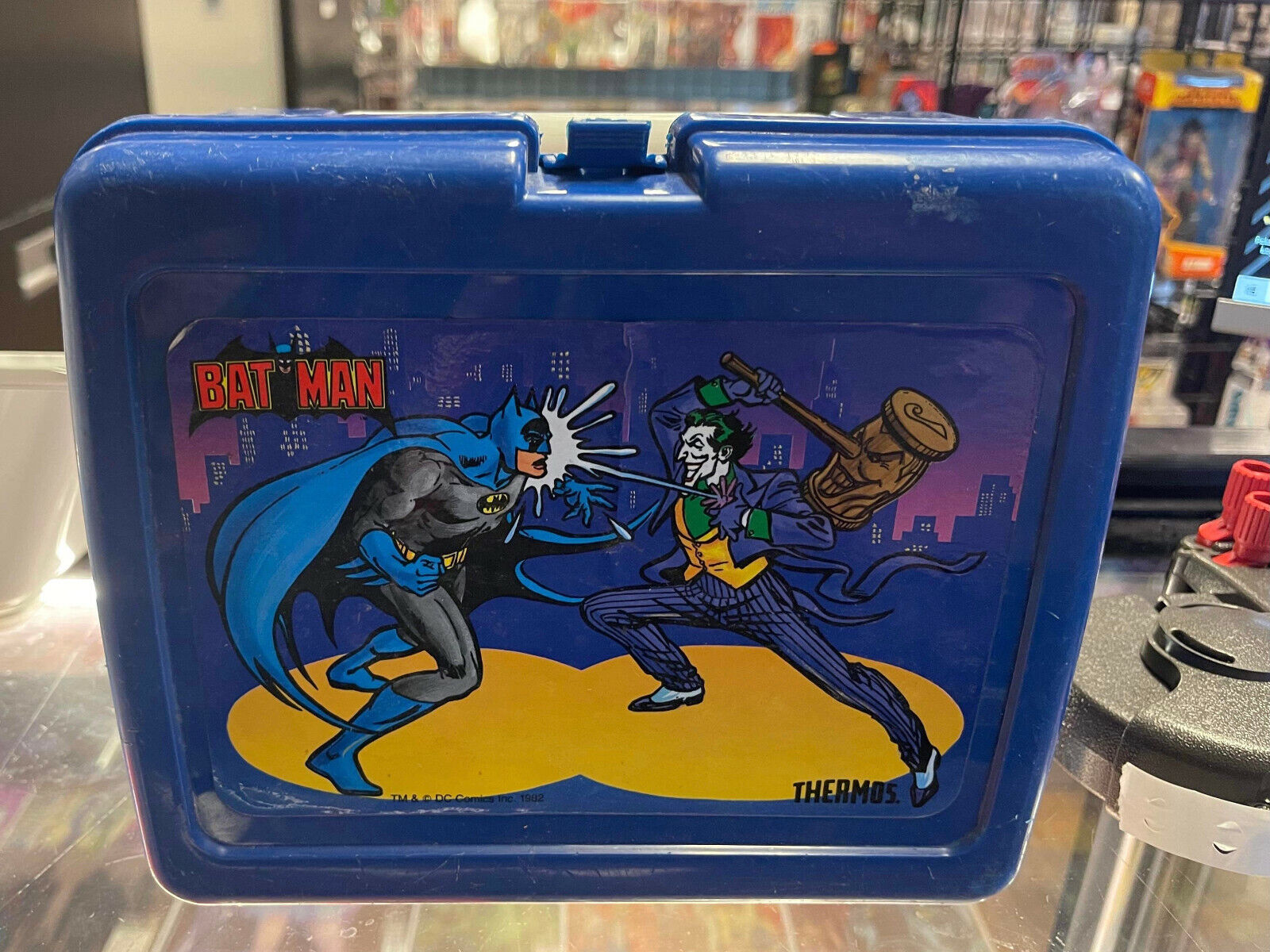 Vintage 1982 Batman and Joker Thermos Lunchbox and Thermis Bottle